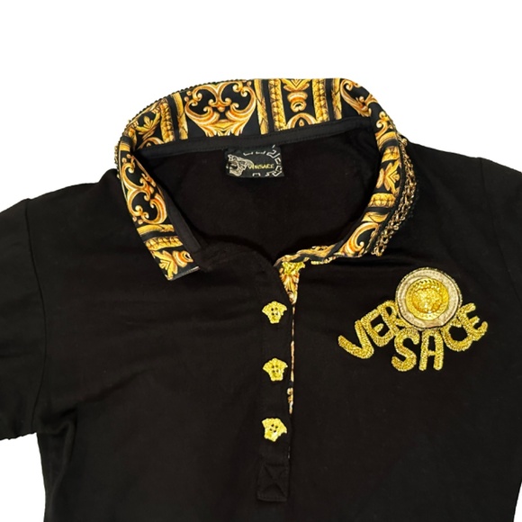 Baroque Gold Fancy Dress – Versace Inspired – Medusa Detail – Italian Style - Picture 8 of 13